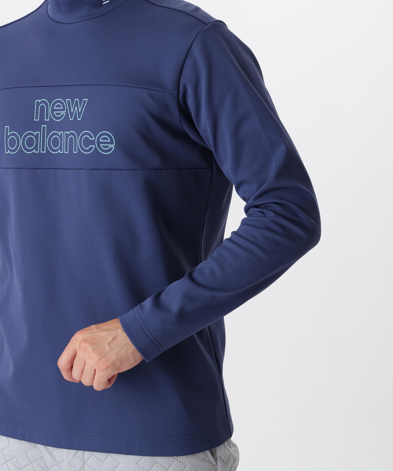 光吸収発熱 長袖 モックネック プルオーバー (MENS)