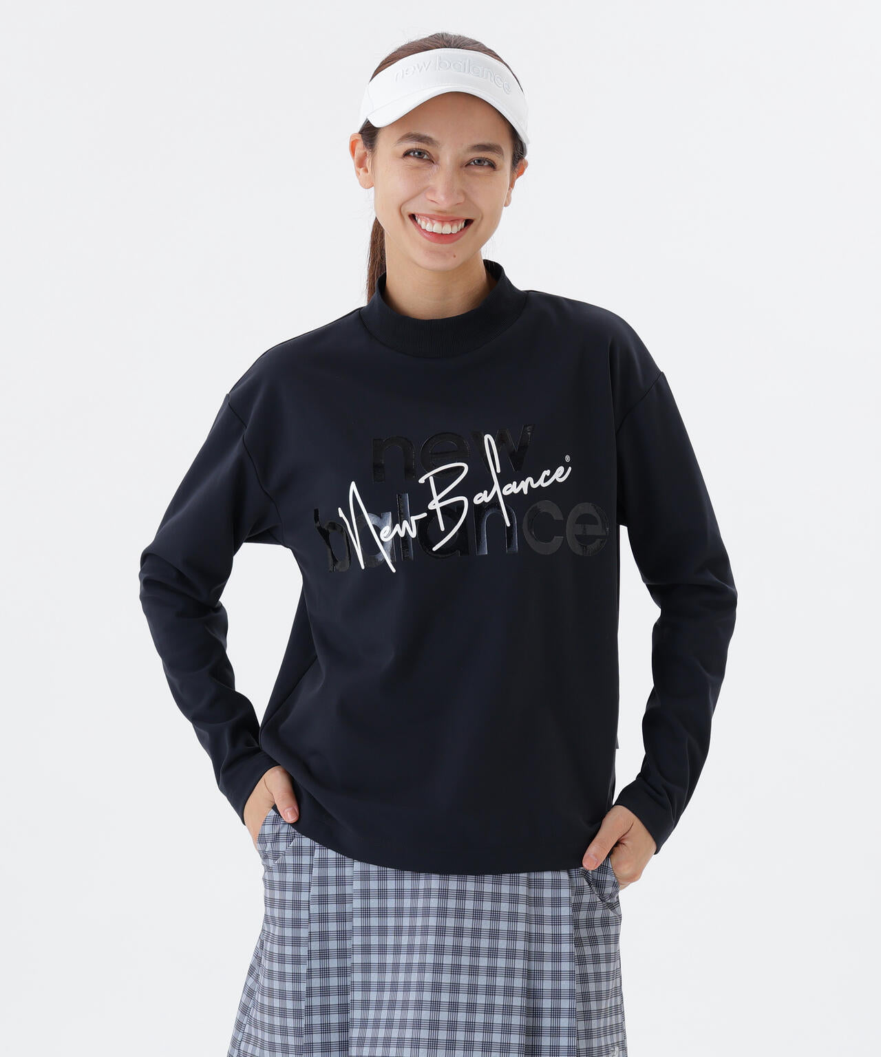 長袖 モックネック プルオーバー (WOMENS)
