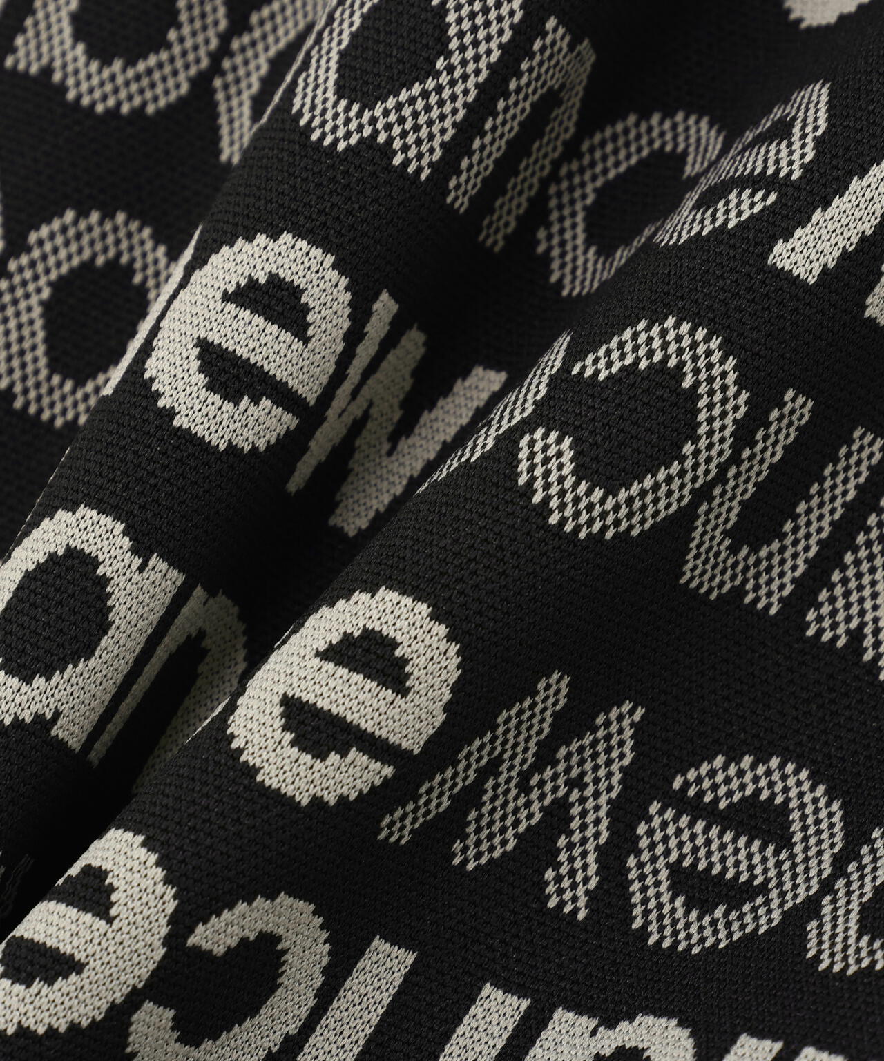 アップサイドダウンロゴボーダー 長袖 モックネック プルオーバー (WOMENS)