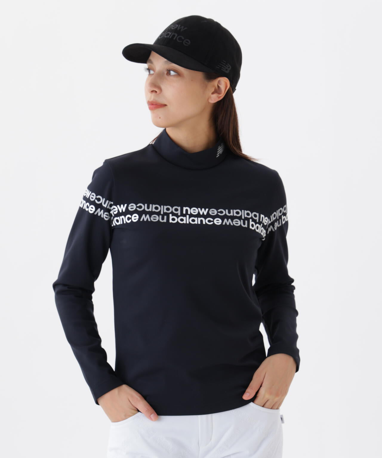 光吸収発熱 長袖 モックネック プルオーバー (WOMENS)