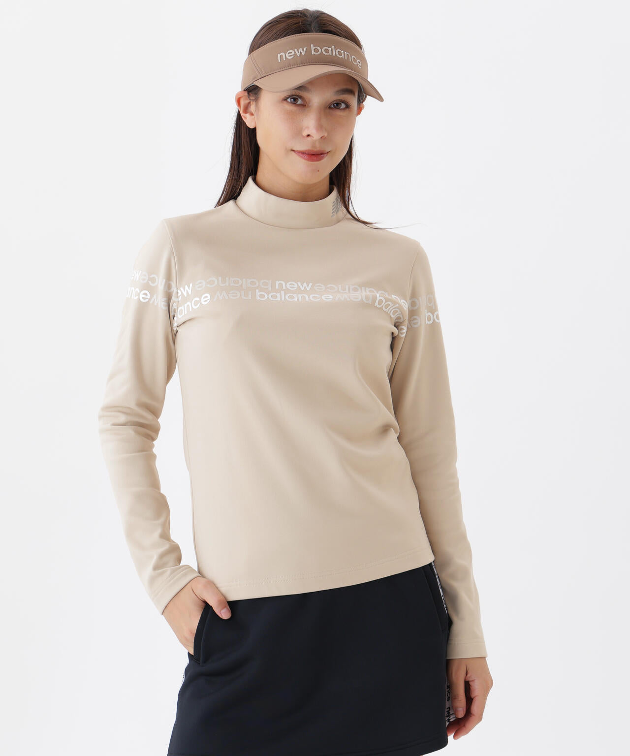 光吸収発熱 長袖 モックネック プルオーバー (WOMENS)