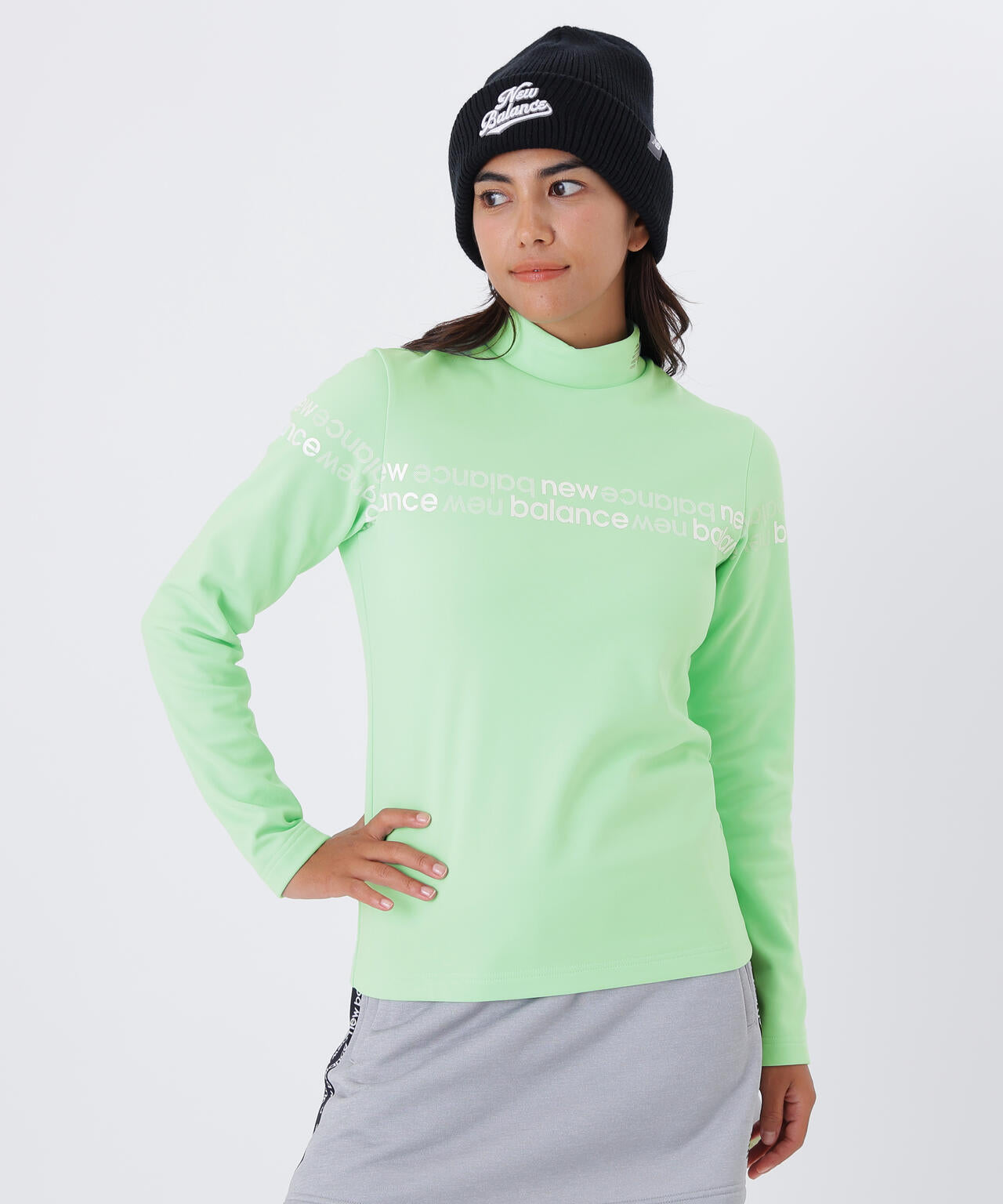 光吸収発熱 長袖 モックネック プルオーバー (WOMENS)