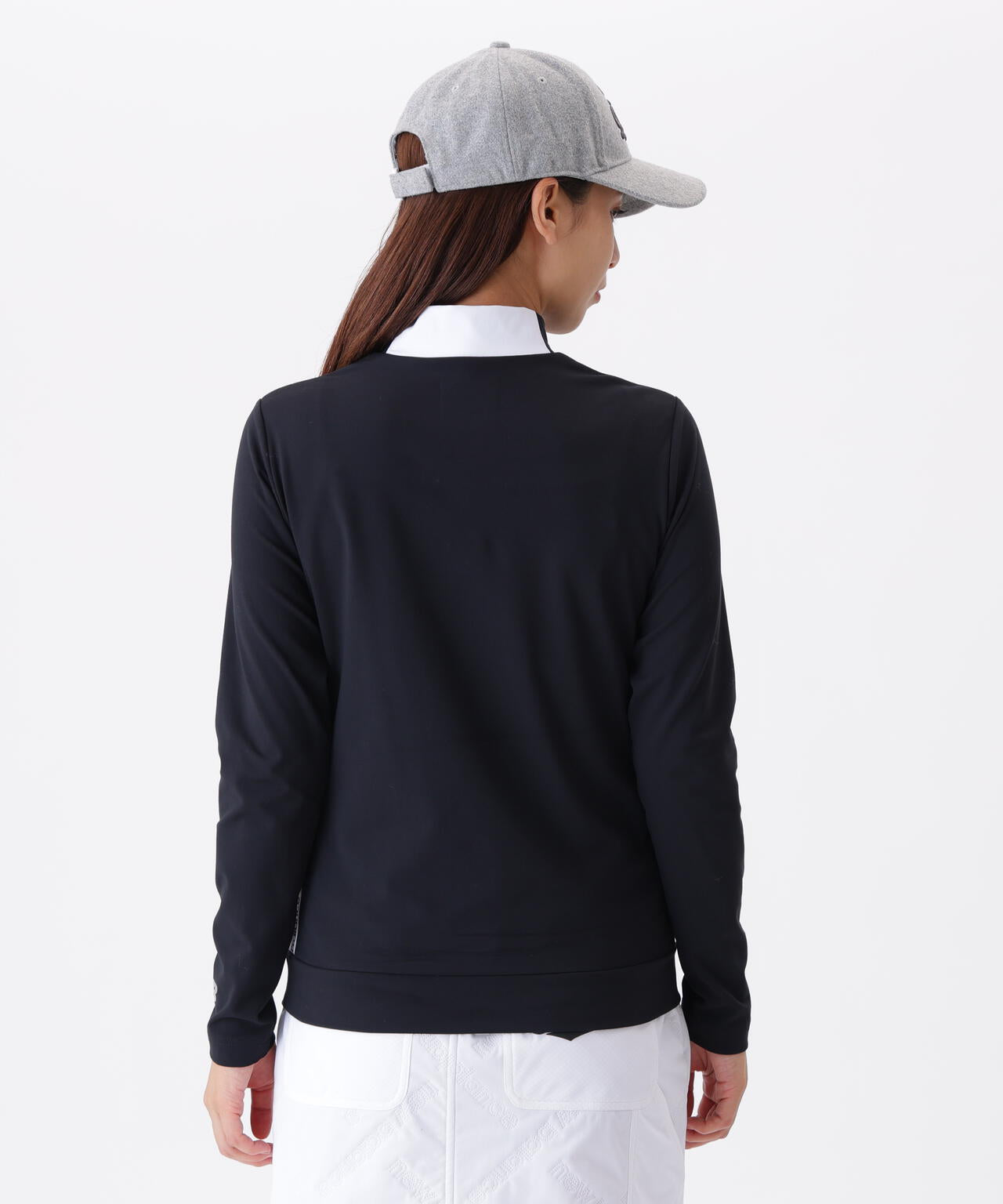 スムース両面ピーチ 長袖 モックネック プルオーバー (WOMENS)