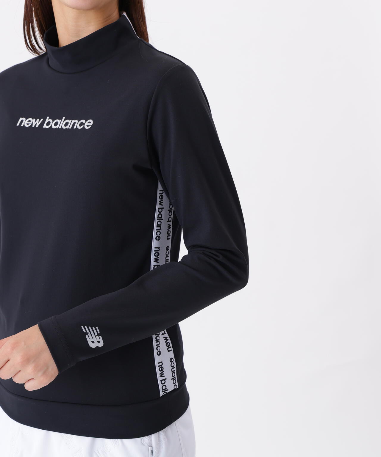 スムース両面ピーチ 長袖 モックネック プルオーバー (WOMENS)