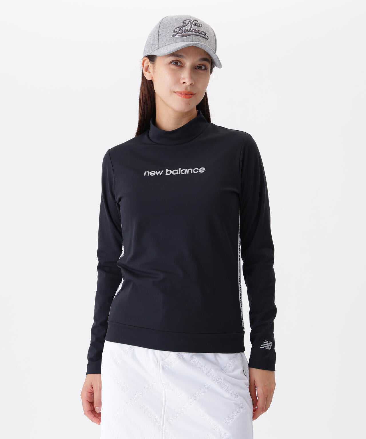 スムース両面ピーチ 長袖 モックネック プルオーバー (WOMENS)