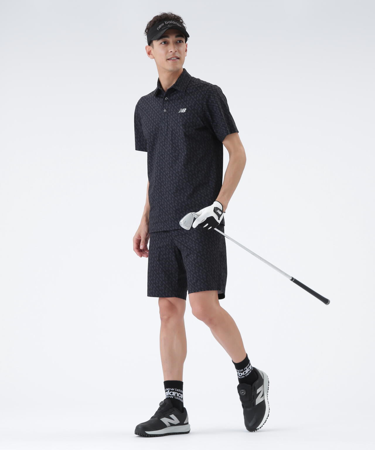 ロゴジオメトリック柄 半袖 カラーシャツ (MENS)