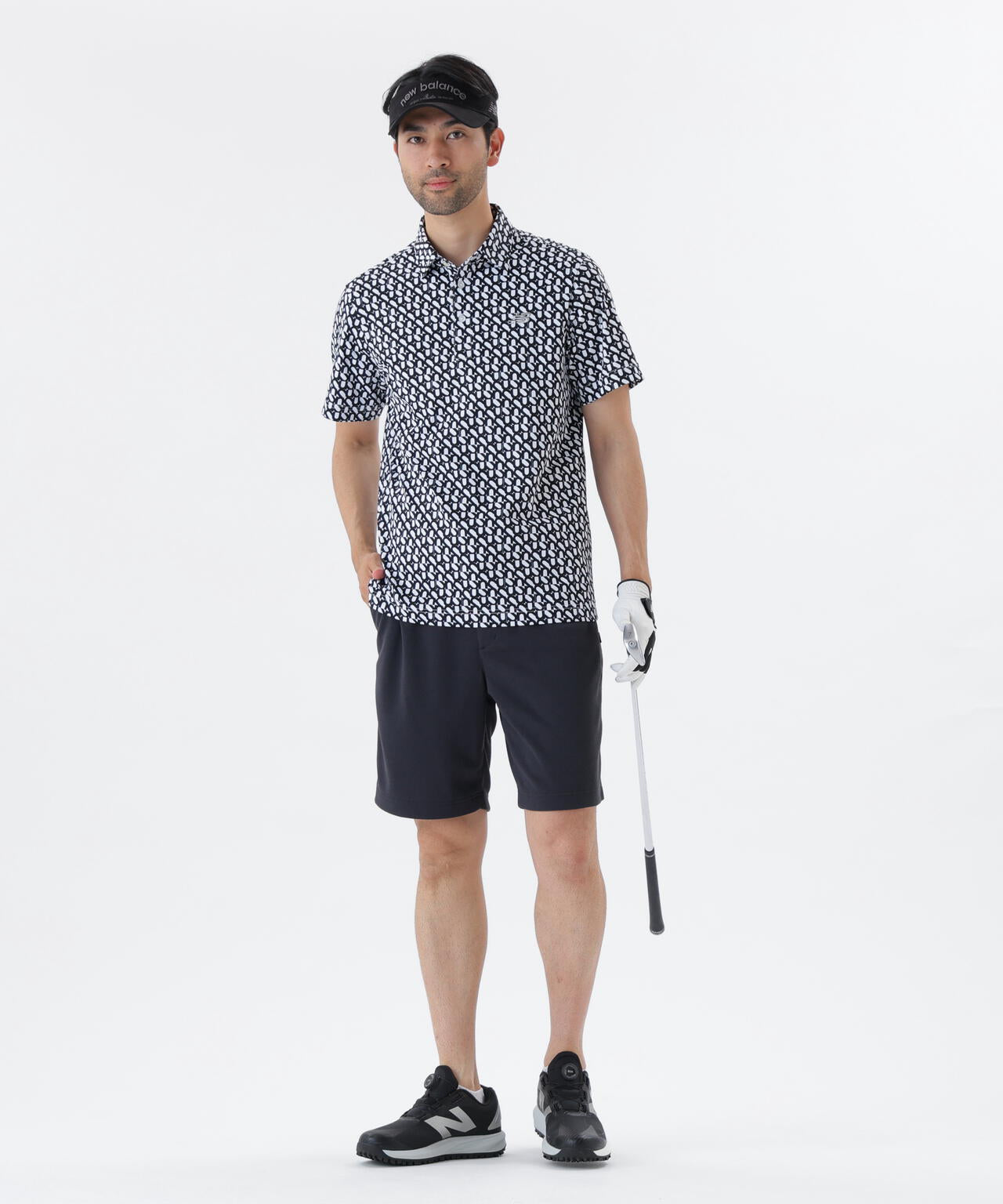 ロゴジオメトリック柄 半袖 カラーシャツ (MENS)