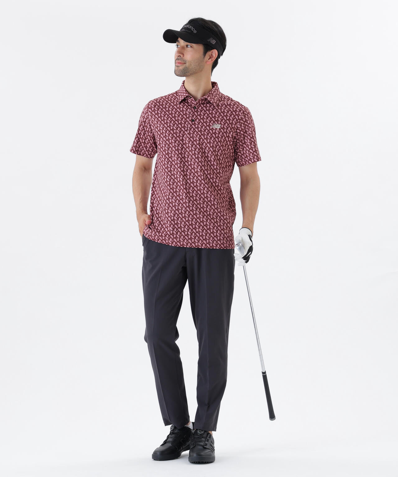 ロゴジオメトリック柄 半袖 カラーシャツ (MENS)