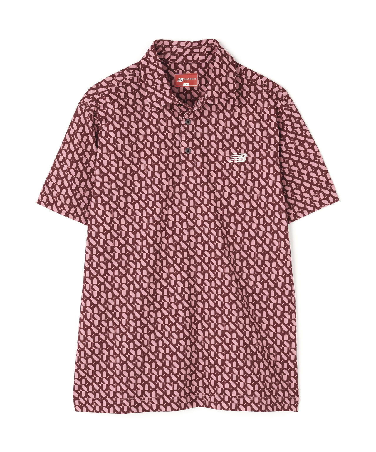 ロゴジオメトリック柄 半袖 カラーシャツ (MENS)