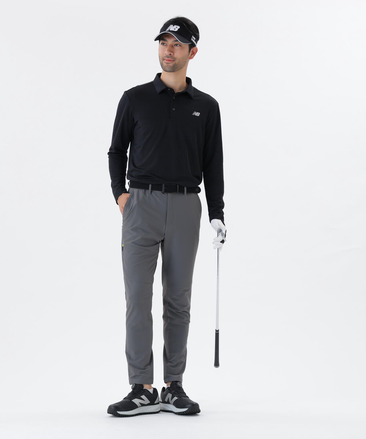 ロゴグレンチェック柄 ストレッチ 長袖 カラーシャツ (MENS)