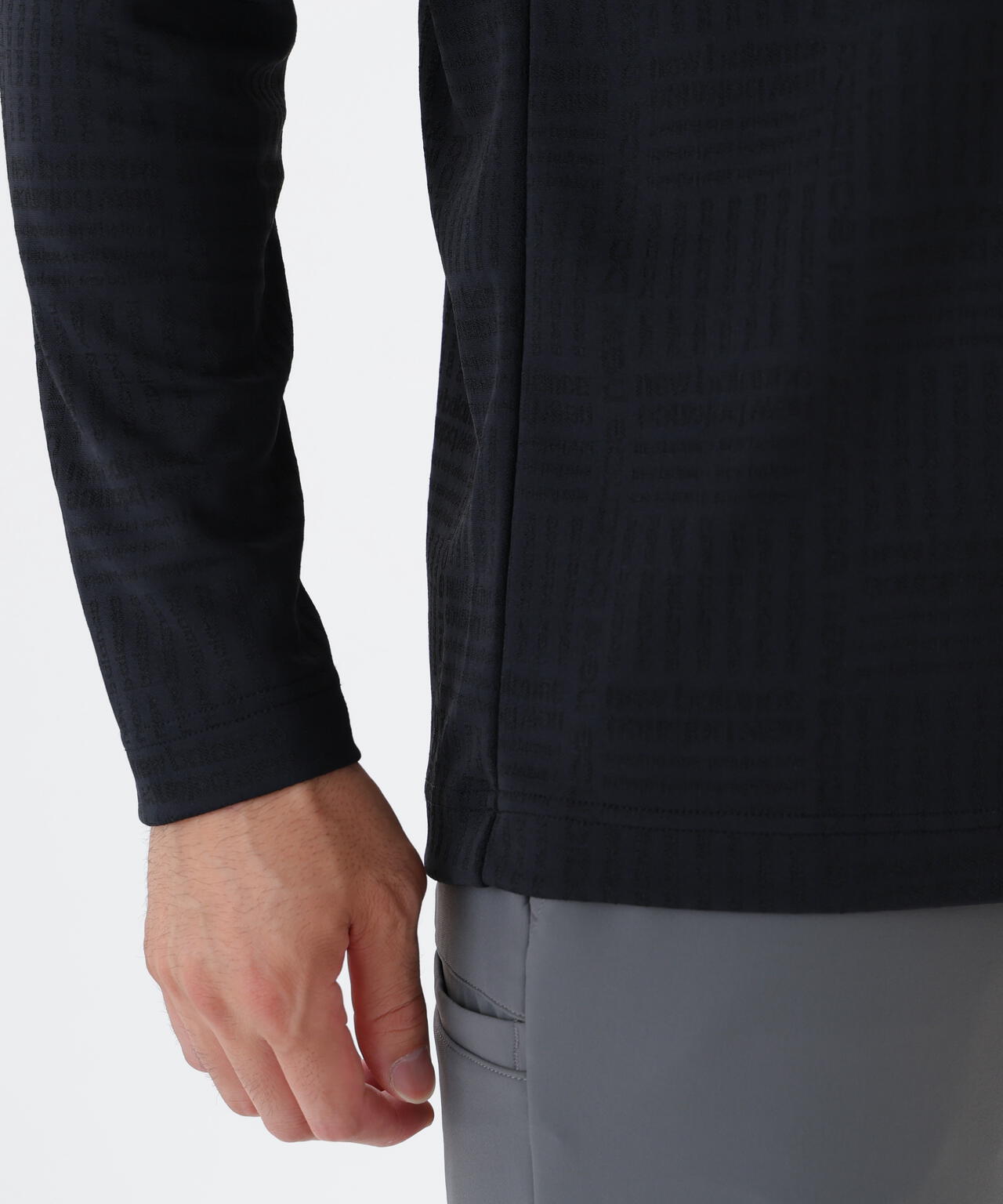 ロゴグレンチェック柄 ストレッチ 長袖 カラーシャツ (MENS)