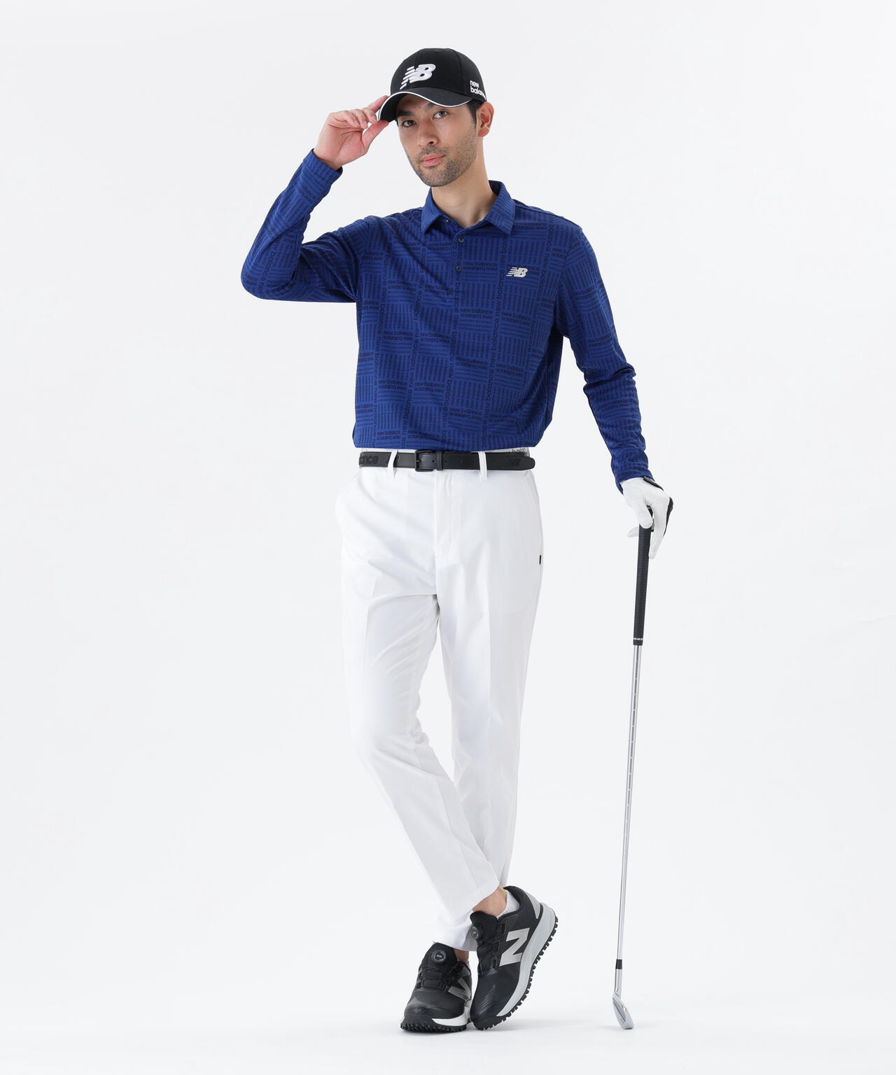 ロゴグレンチェック柄 ストレッチ 長袖 カラーシャツ (MENS)