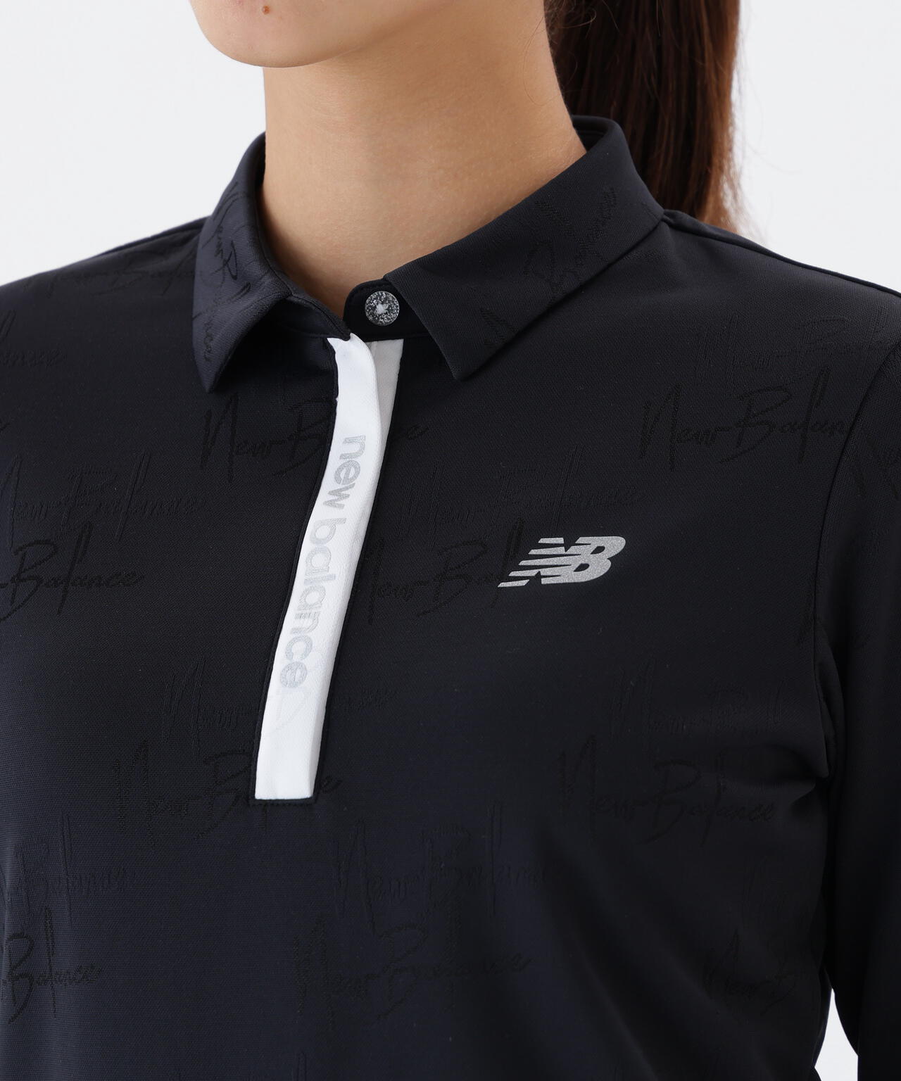 シグネチャーモノグラム柄 長袖 カラーシャツ (WOMENS)