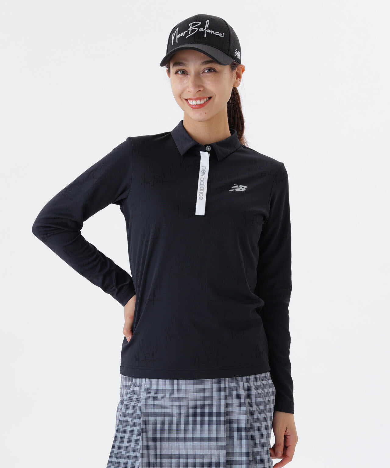 シグネチャーモノグラム柄 長袖 カラーシャツ (WOMENS)