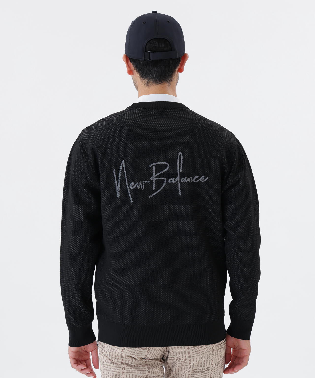 メッシュ クルーネック ニット プルオーバー (MENS)