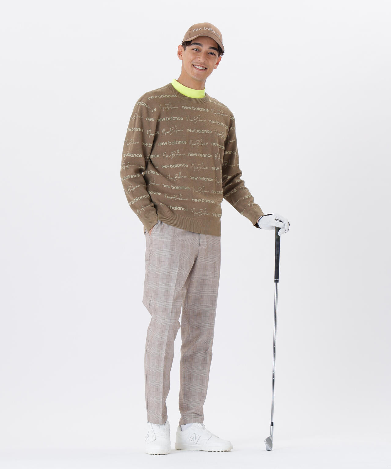 ロゴラッピングペーパー柄 クルーネック ニット プルオーバー (MENS)