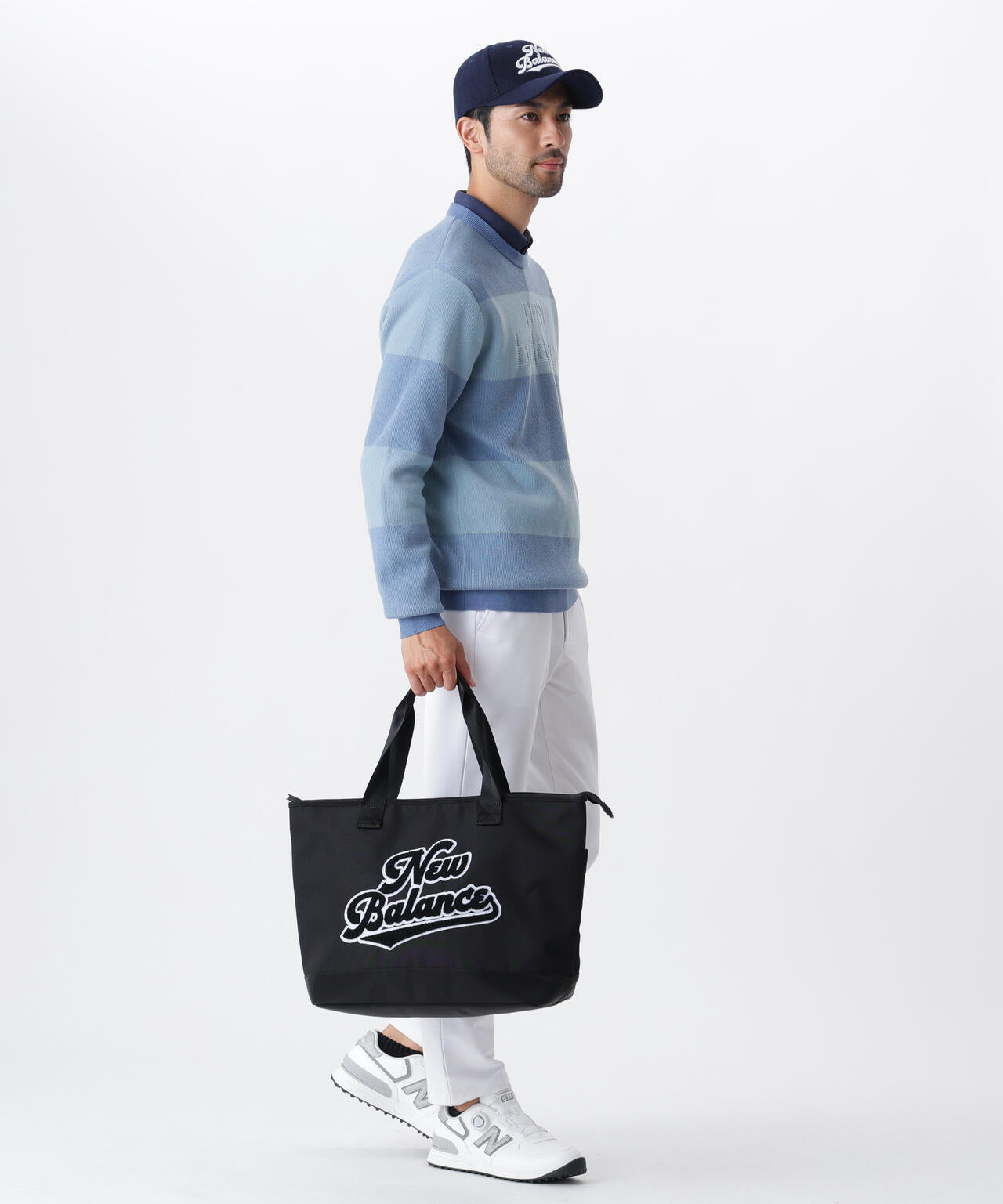 針抜きリブ×ロゴ クルーネック ニット プルオーバー (MENS)