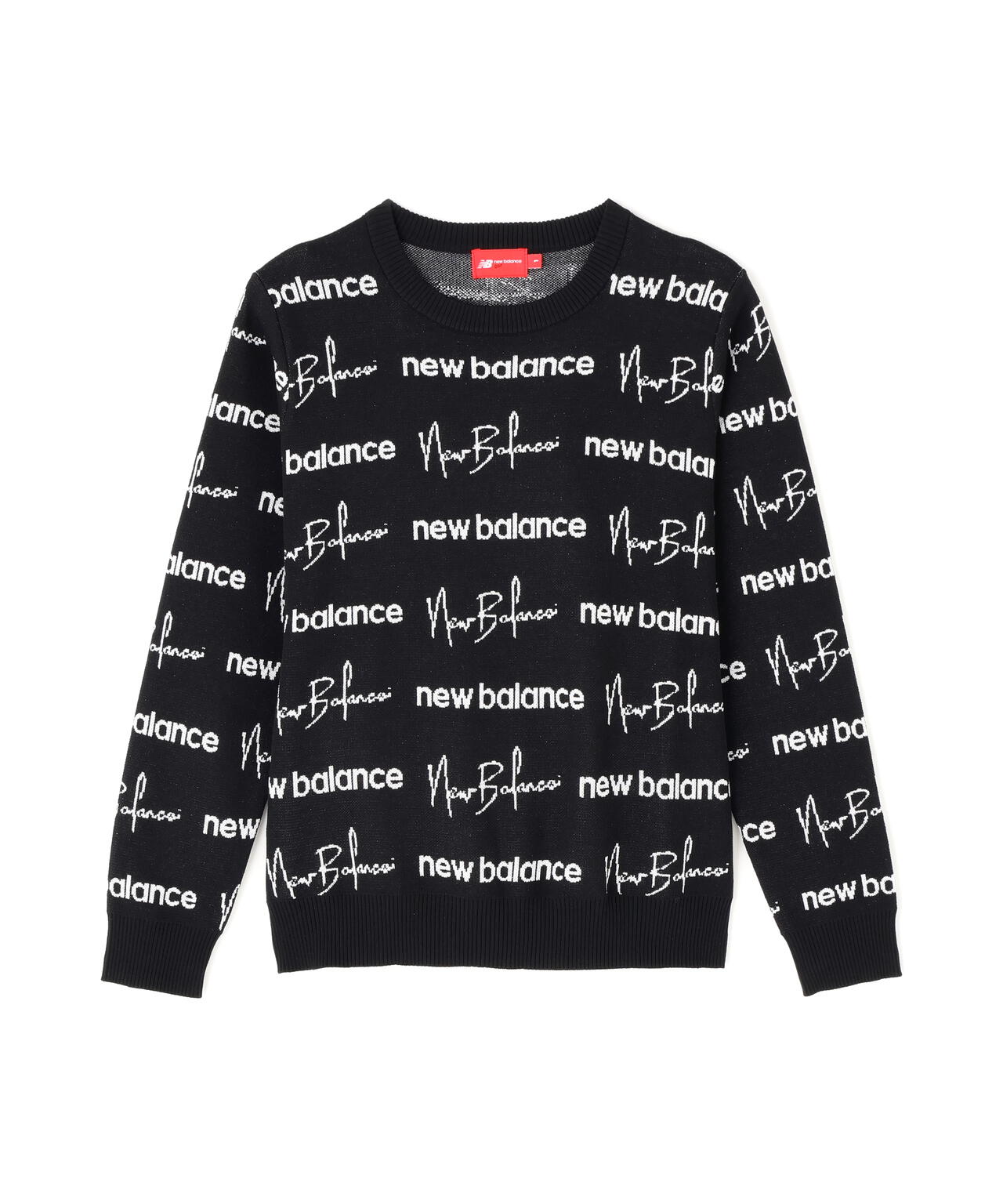 ロゴラッピングペーパー柄 クルーネック ニット プルオーバー (WOMENS)