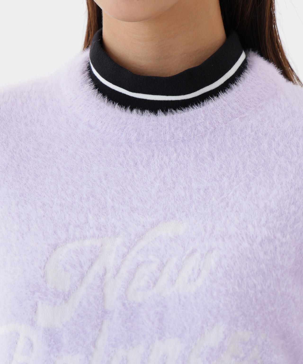 スクリプトロゴ フェザーヤーン クルーネック ニット プルオーバー (WOMENS)