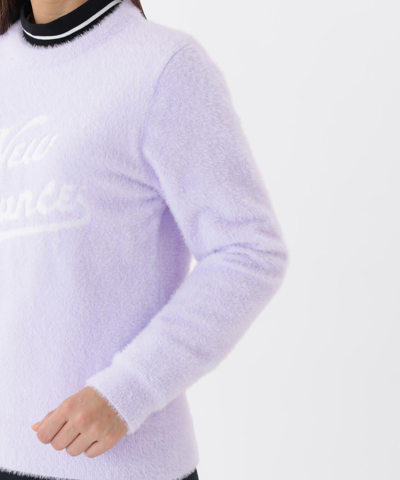 スクリプトロゴ フェザーヤーン クルーネック ニット プルオーバー (WOMENS)