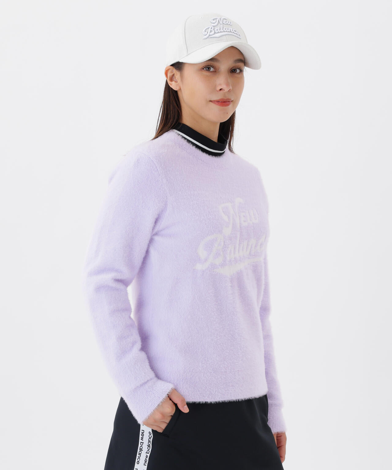スクリプトロゴ フェザーヤーン クルーネック ニット プルオーバー (WOMENS)