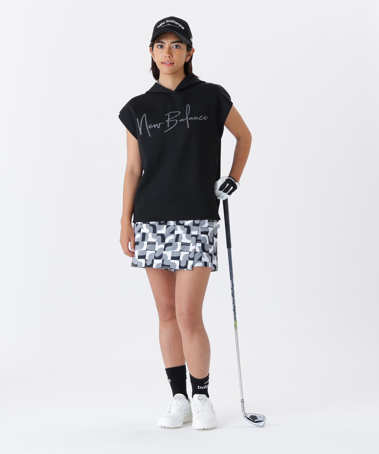 ニット スリーブレス フーディー (WOMENS)