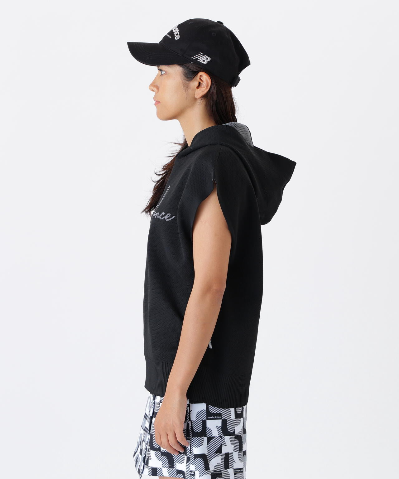 ニット スリーブレス フーディー (WOMENS)