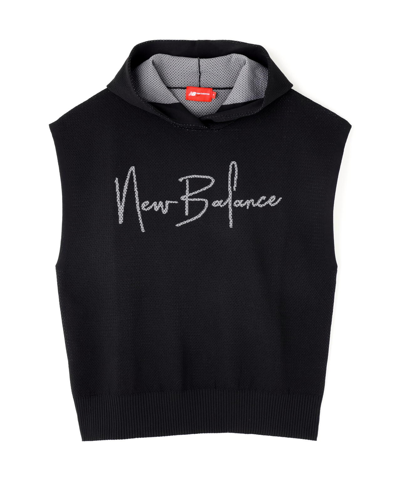 KNIT SLEEVELESS HOODIE