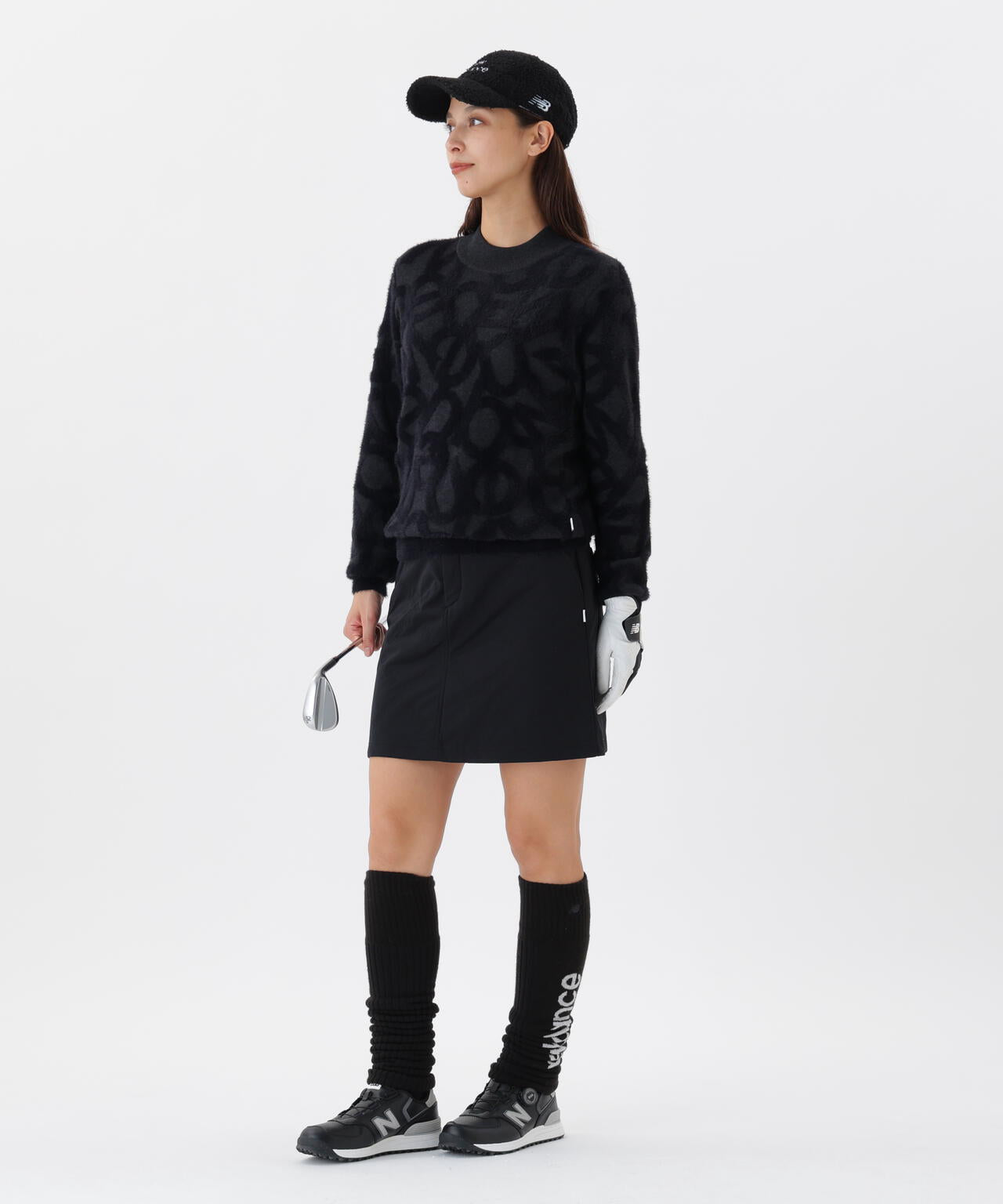 フローティングロゴ ハイネック ニット プルオーバー (WOMENS)