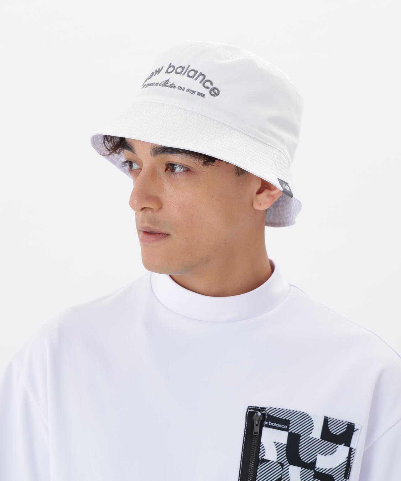 無地×ロゴジオメトリック リバーシブル仕様 バケットハット (UNISEX)