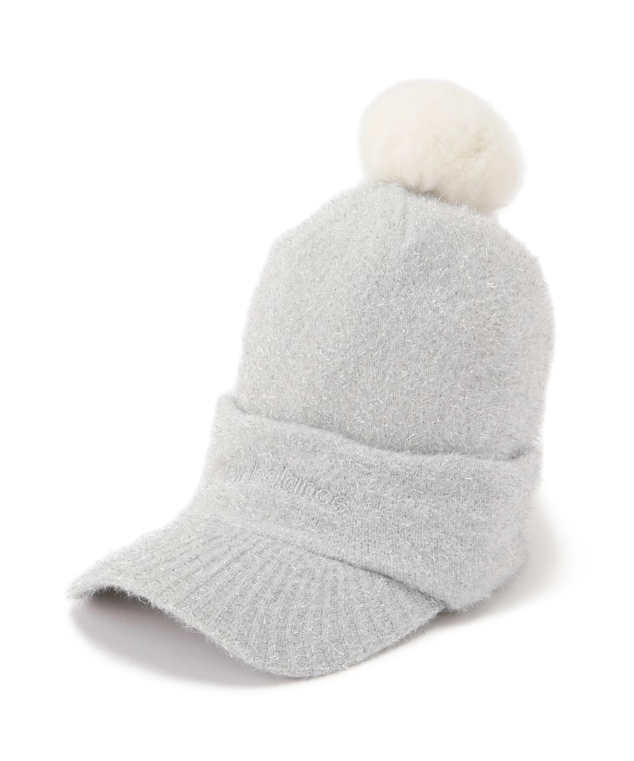 ボンボン ラメ ブリムビーニー (WOMENS)