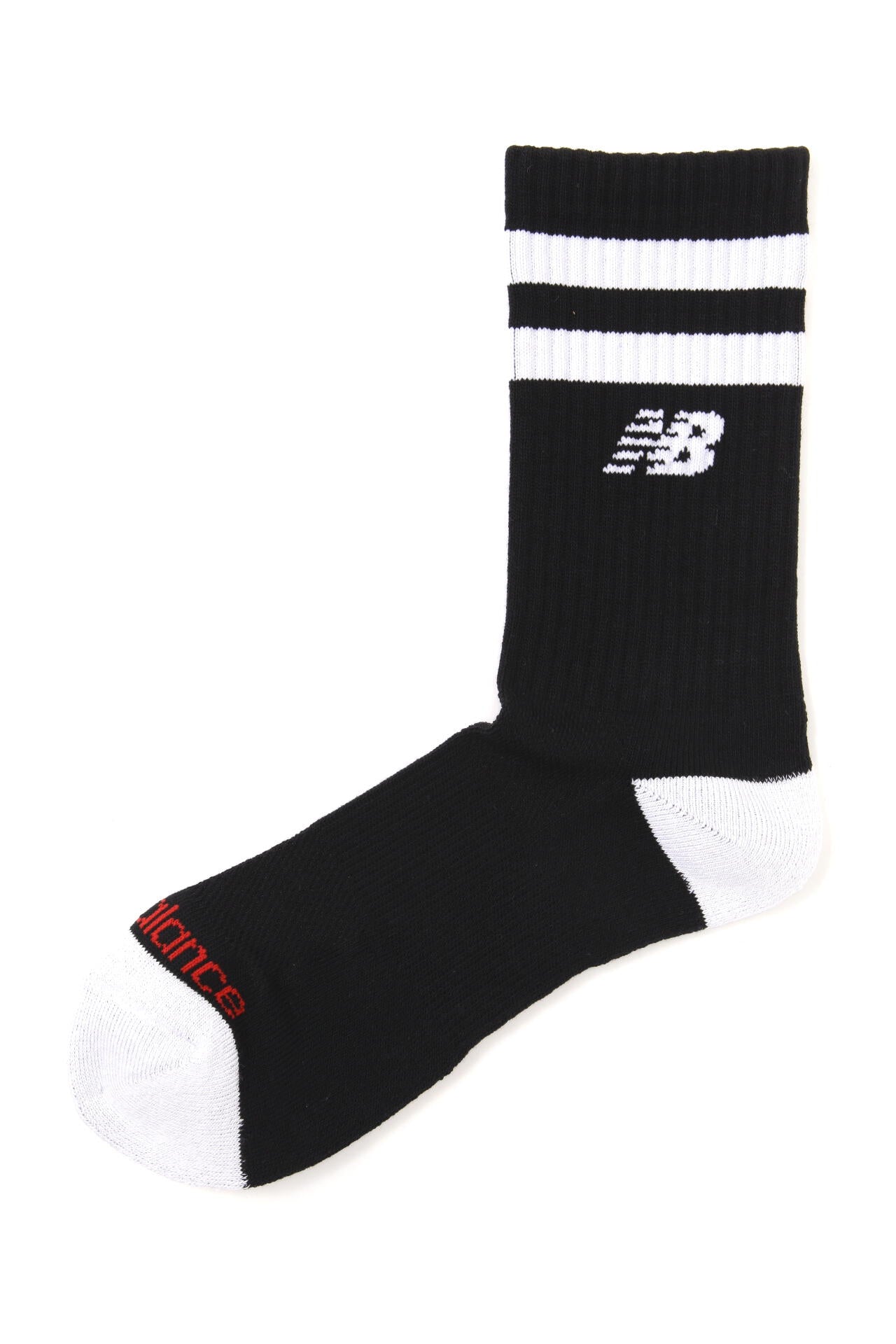 二本ライン×ロゴ ミドルソックス (MENS)