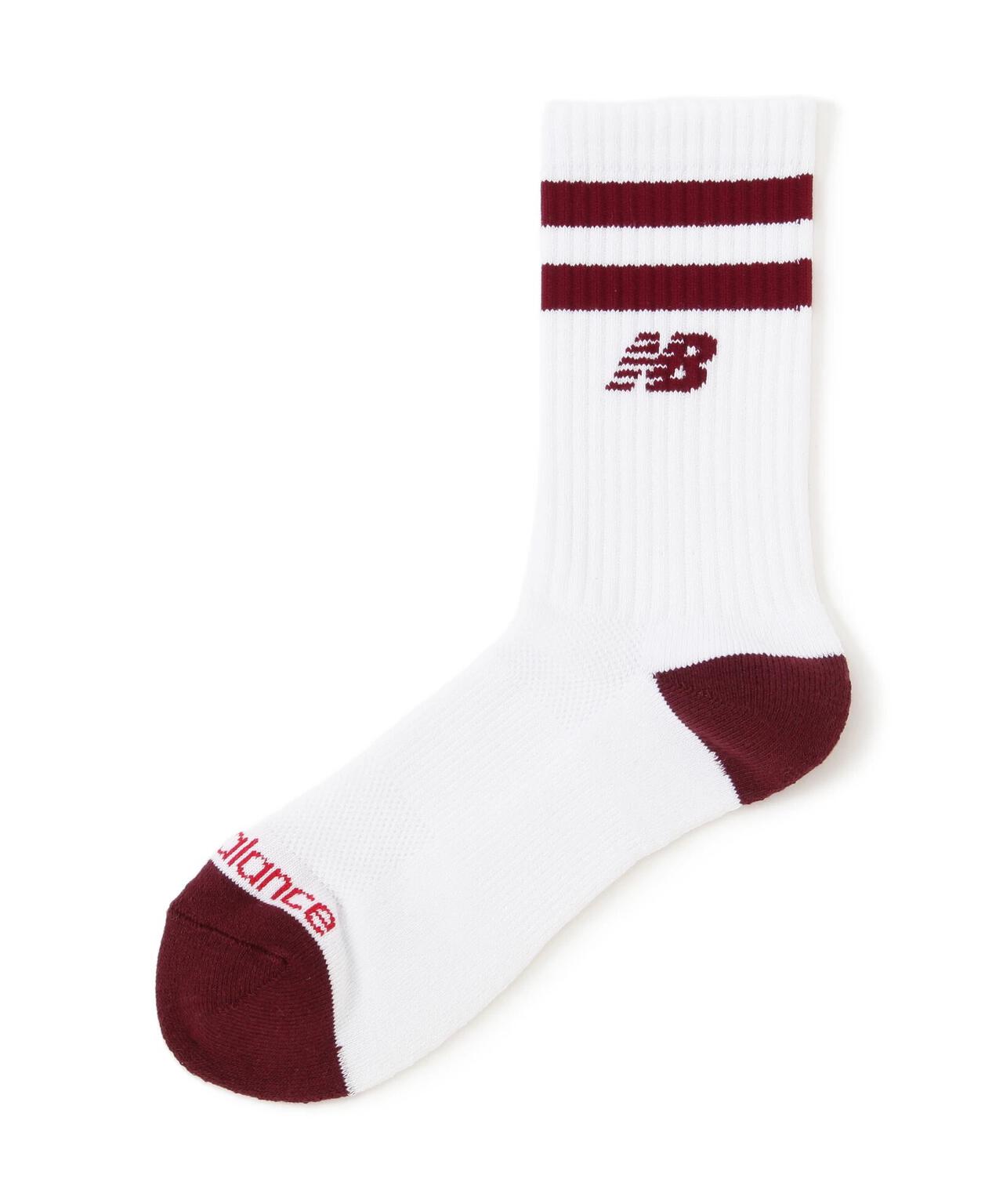 二本ライン×ロゴ ミドルソックス (MENS)