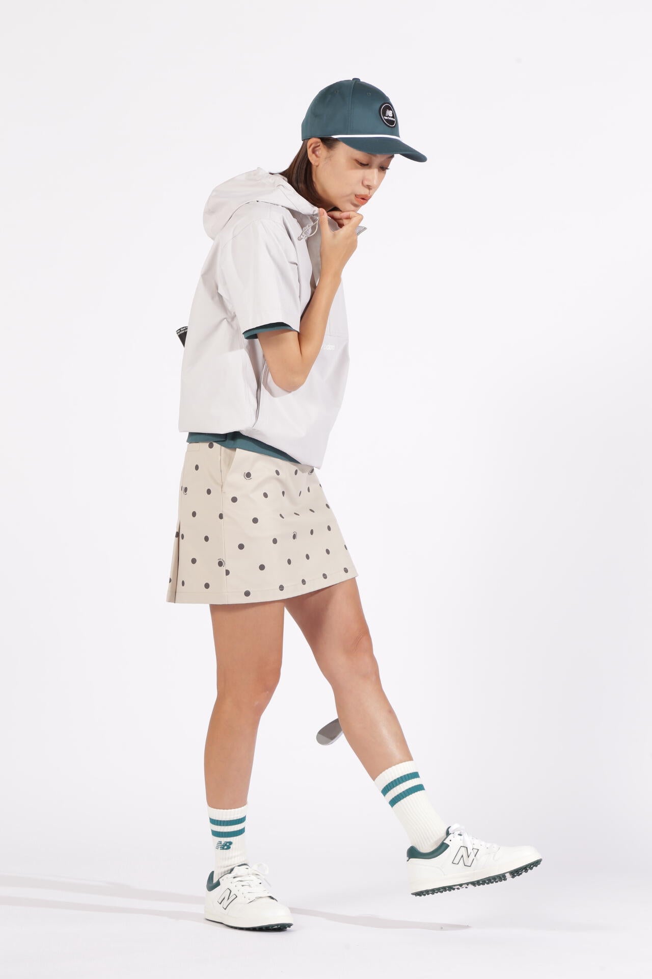 抗菌防臭 ラインNBロゴ ミドルソックス (WOMENS)