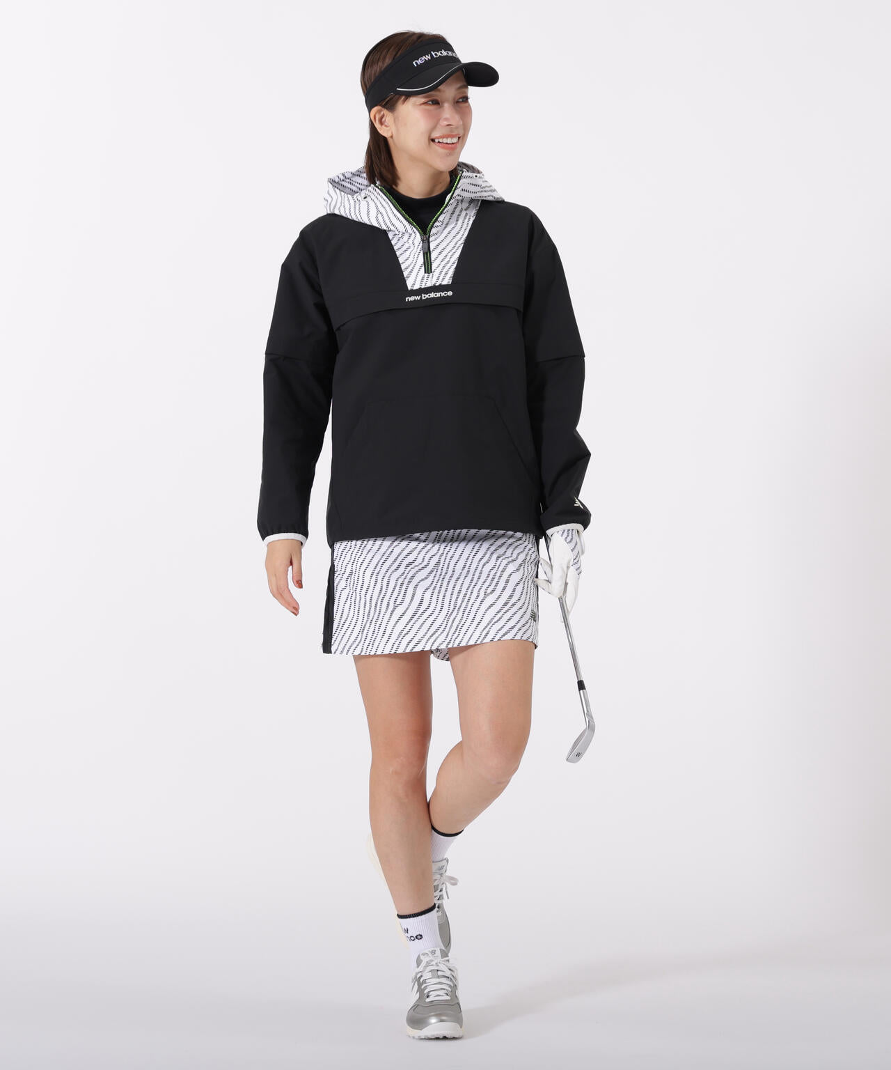 袖脱着 2WAY ハーフジップ プルオーバー フーディー (WOMENS)