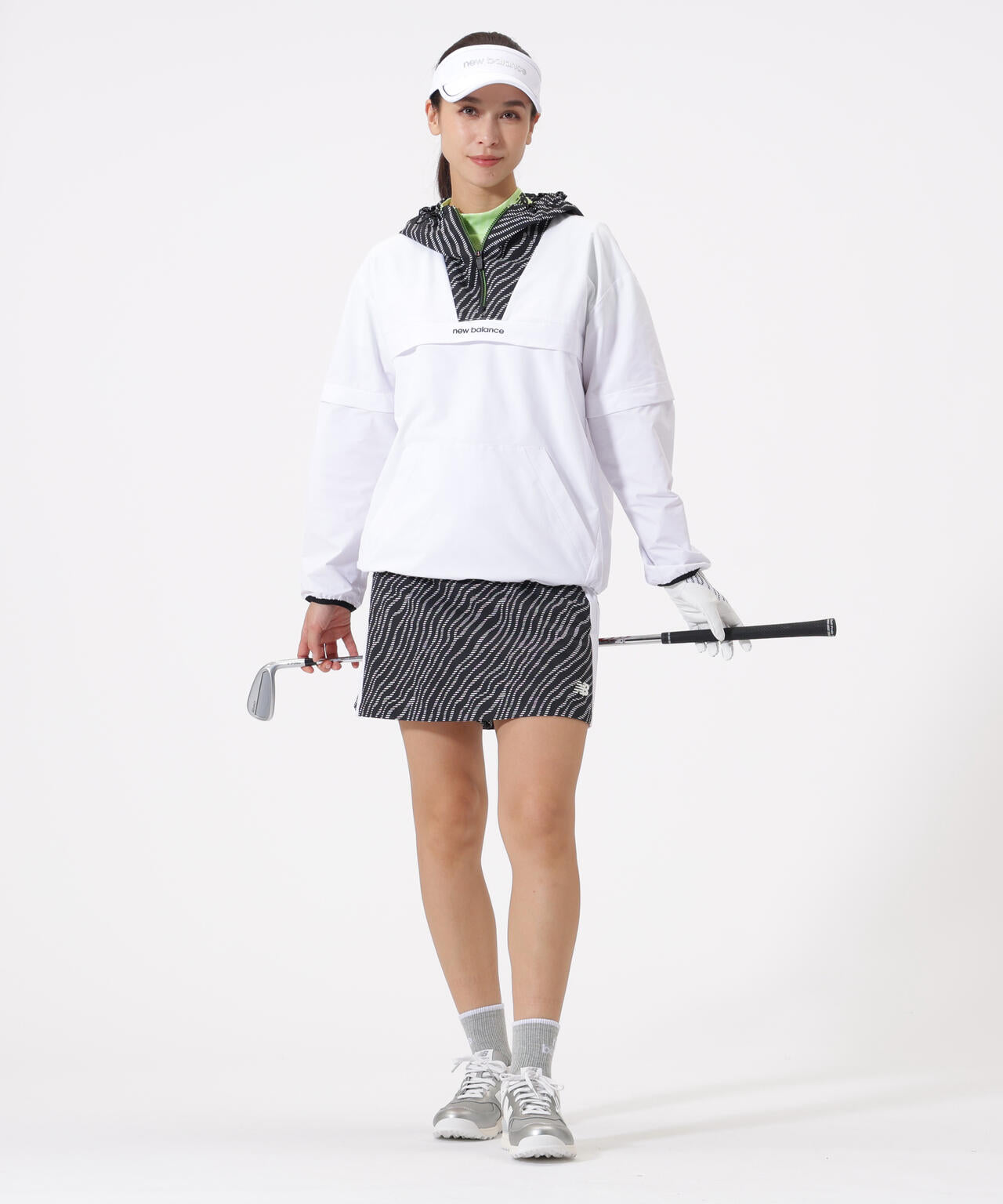 袖脱着 2WAY ハーフジップ プルオーバー フーディー (WOMENS)