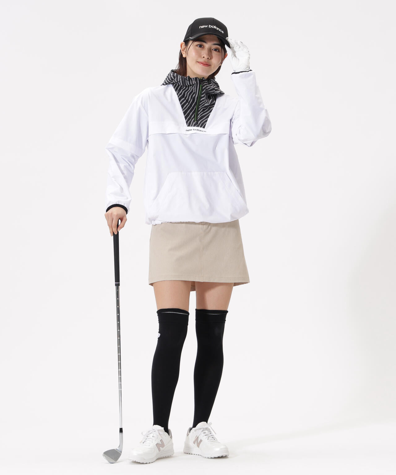 袖脱着 2WAY ハーフジップ プルオーバー フーディー (WOMENS)