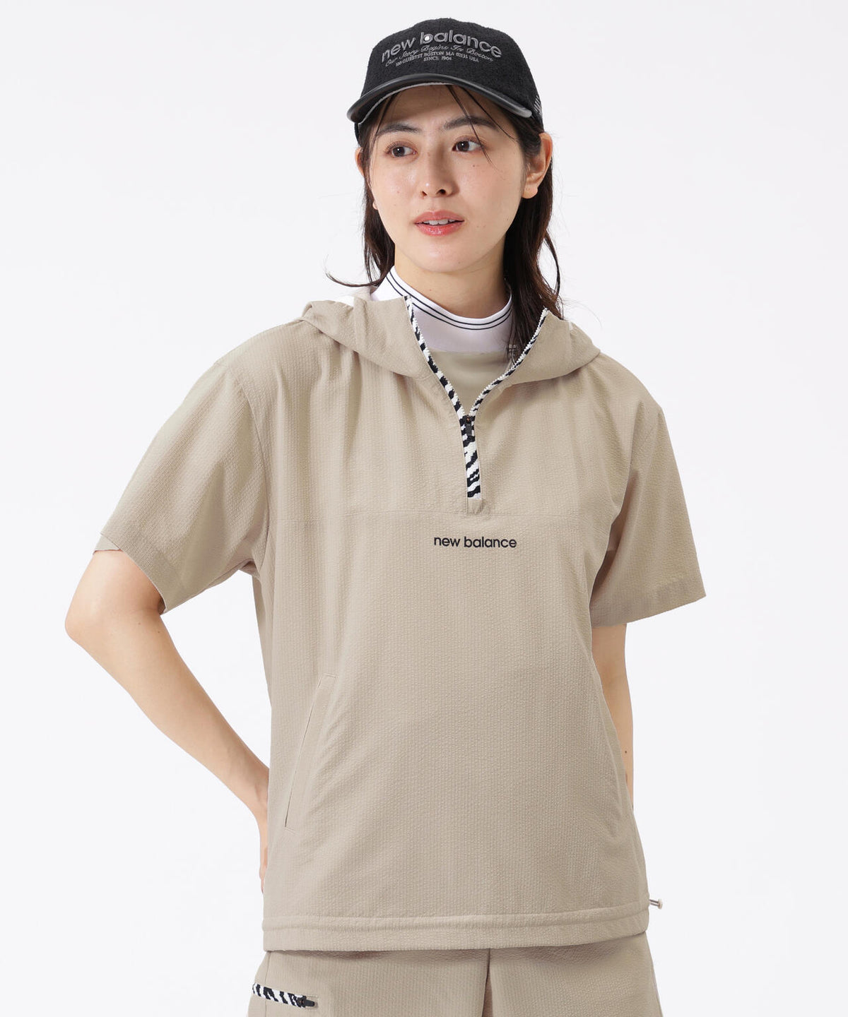 ハーフジップ プルオーバーフーディー (WOMENS)