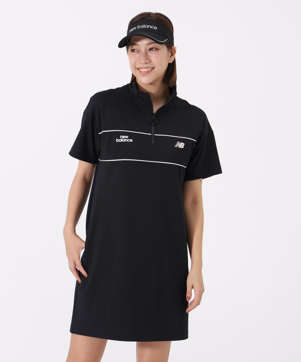 スウェット ハーフジップ ワンピース (WOMENS)