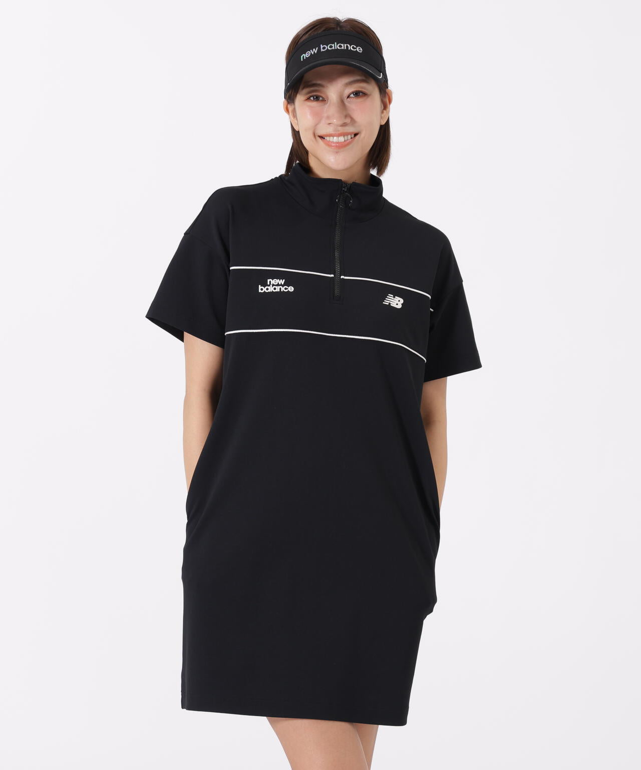 スウェット ハーフジップ ワンピース (WOMENS)