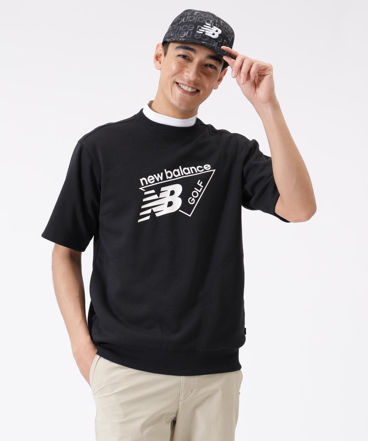 ハーフスリーブ スウェット クルーネック プルオーバー (MENS)