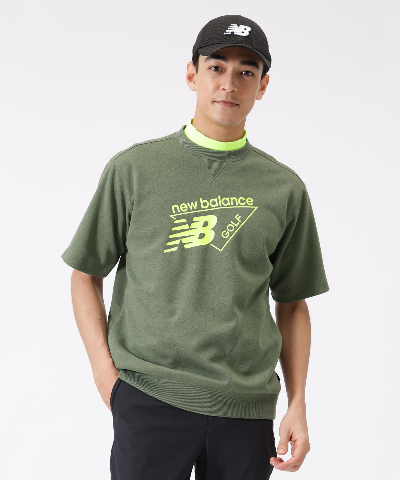 ハーフスリーブ スウェット クルーネック プルオーバー (MENS)