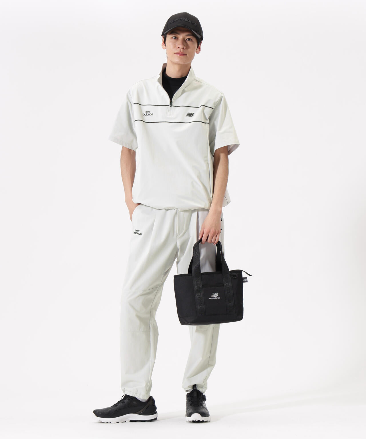 ハーフスリーブ スタンドジップ プルオーバー (MENS)