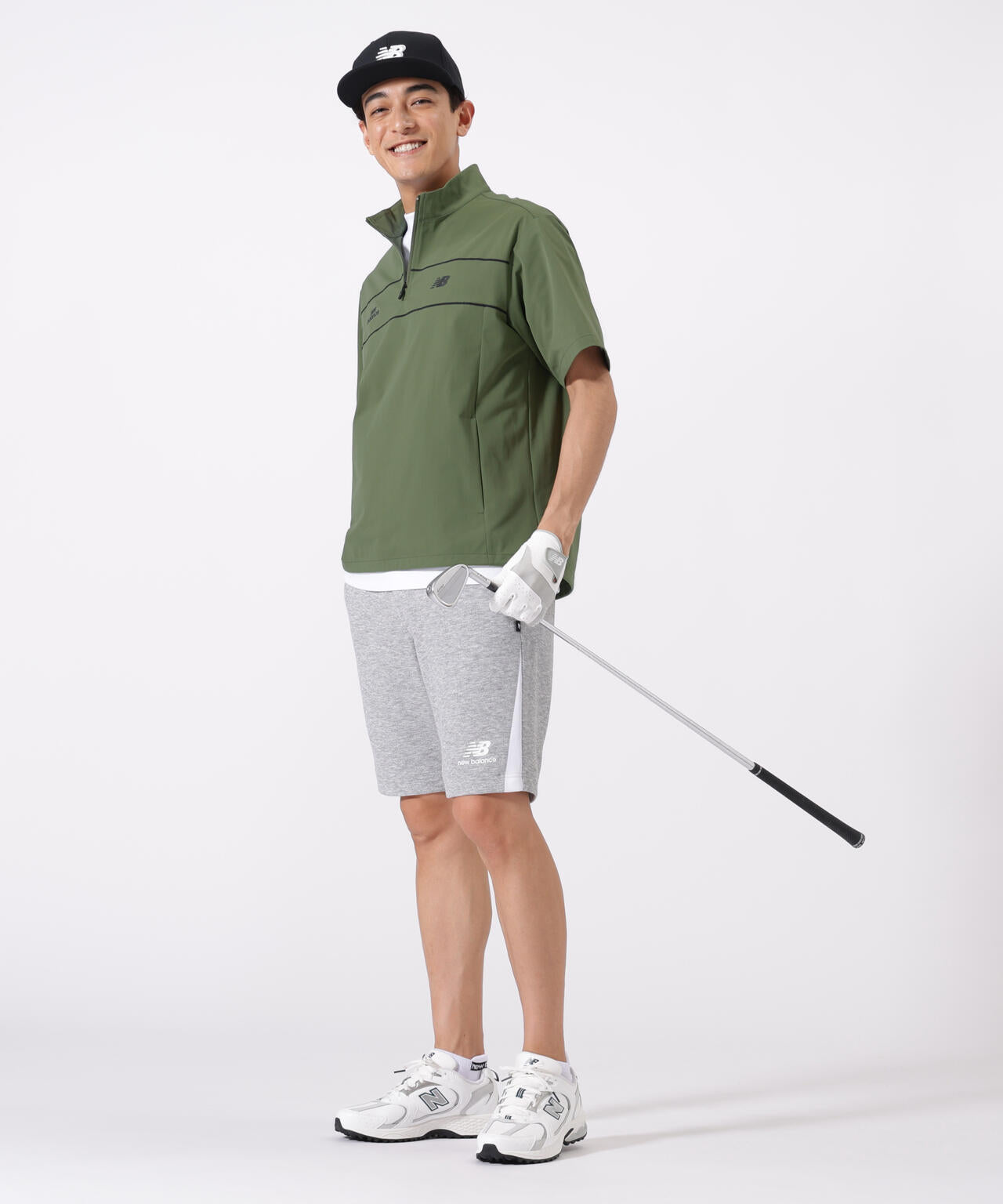 ハーフスリーブ スタンドジップ プルオーバー (MENS)