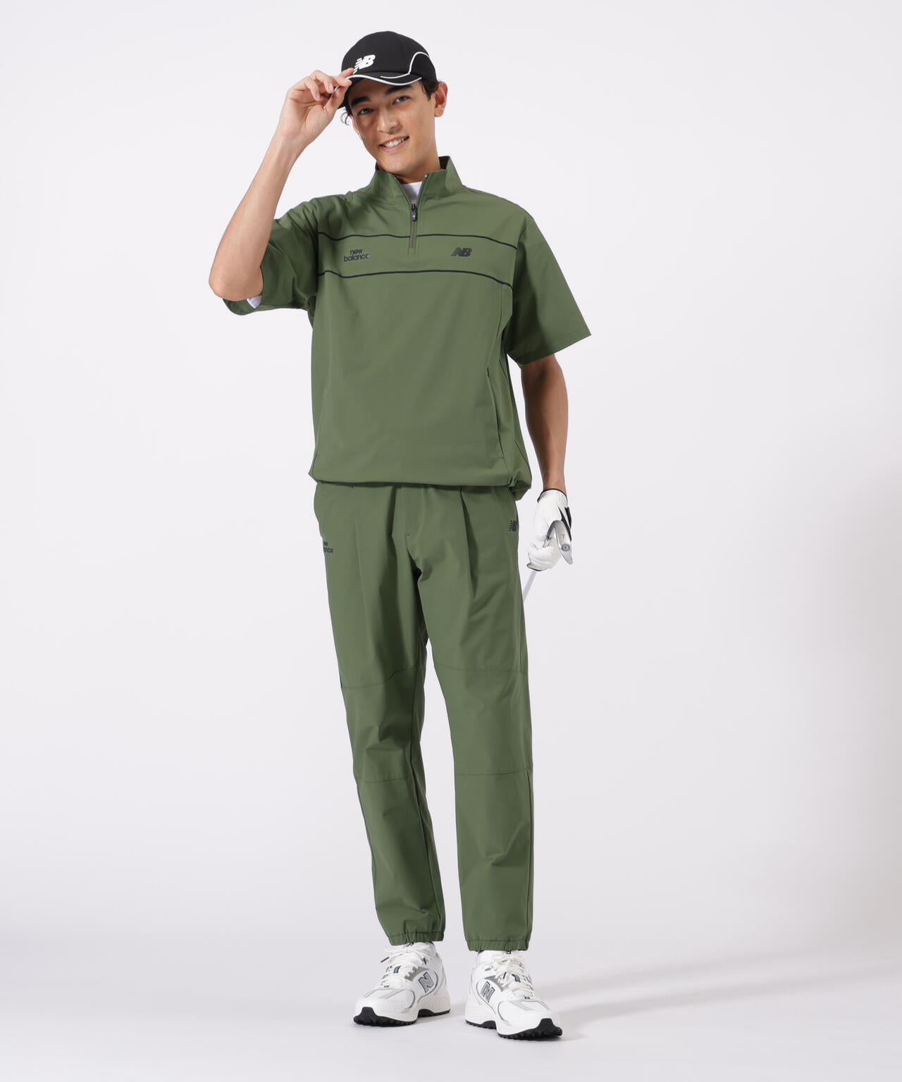 ハーフスリーブ スタンドジップ プルオーバー (MENS)