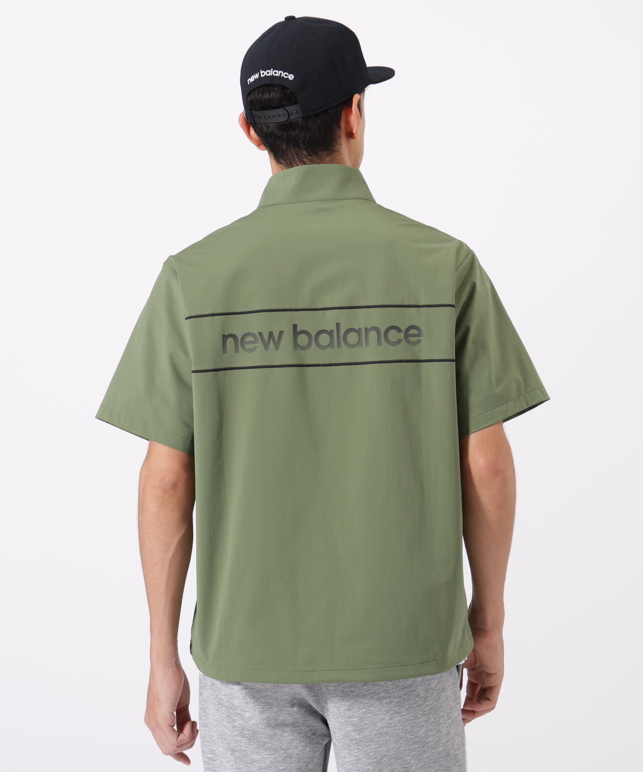 ハーフスリーブ スタンドジップ プルオーバー (MENS)