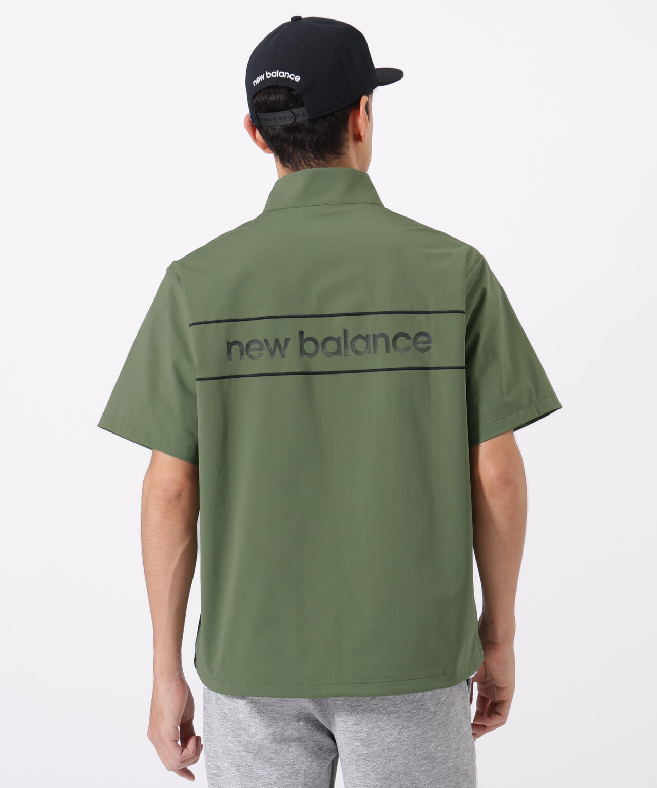 ハーフスリーブ スタンドジップ プルオーバー (MENS)