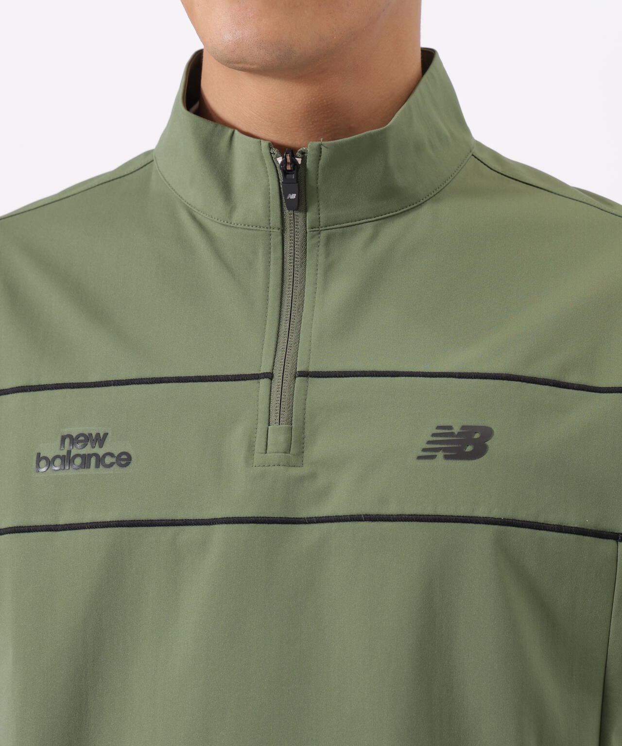 ハーフスリーブ スタンドジップ プルオーバー (MENS)