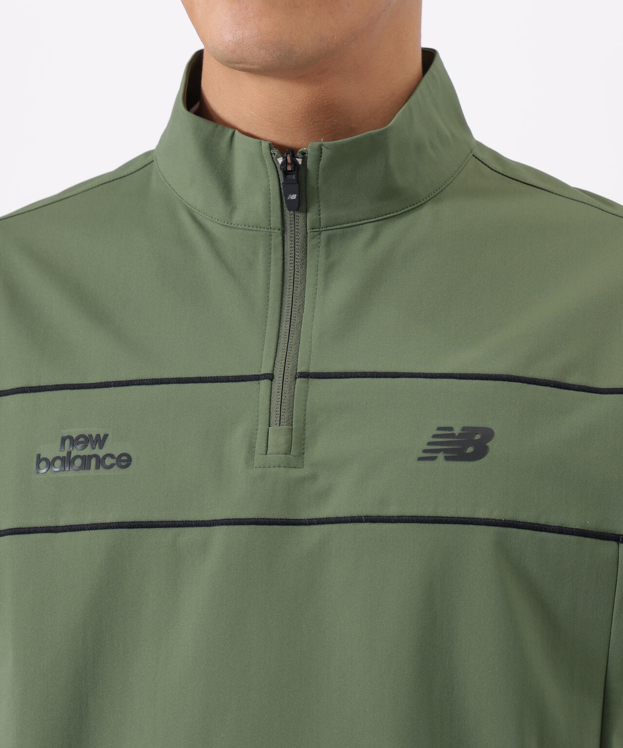 ハーフスリーブ スタンドジップ プルオーバー (MENS)