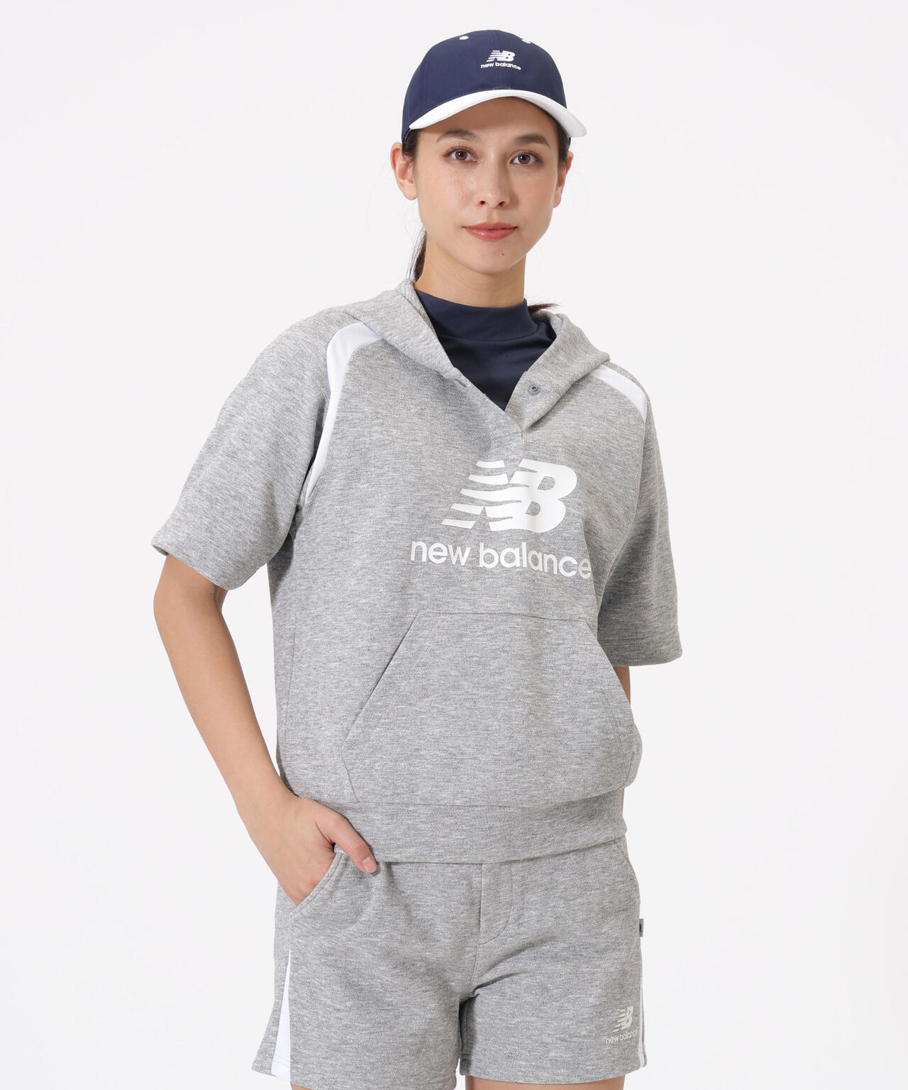 ハーフスリーブ スウェット プルオーバー フーディー (WOMENS)